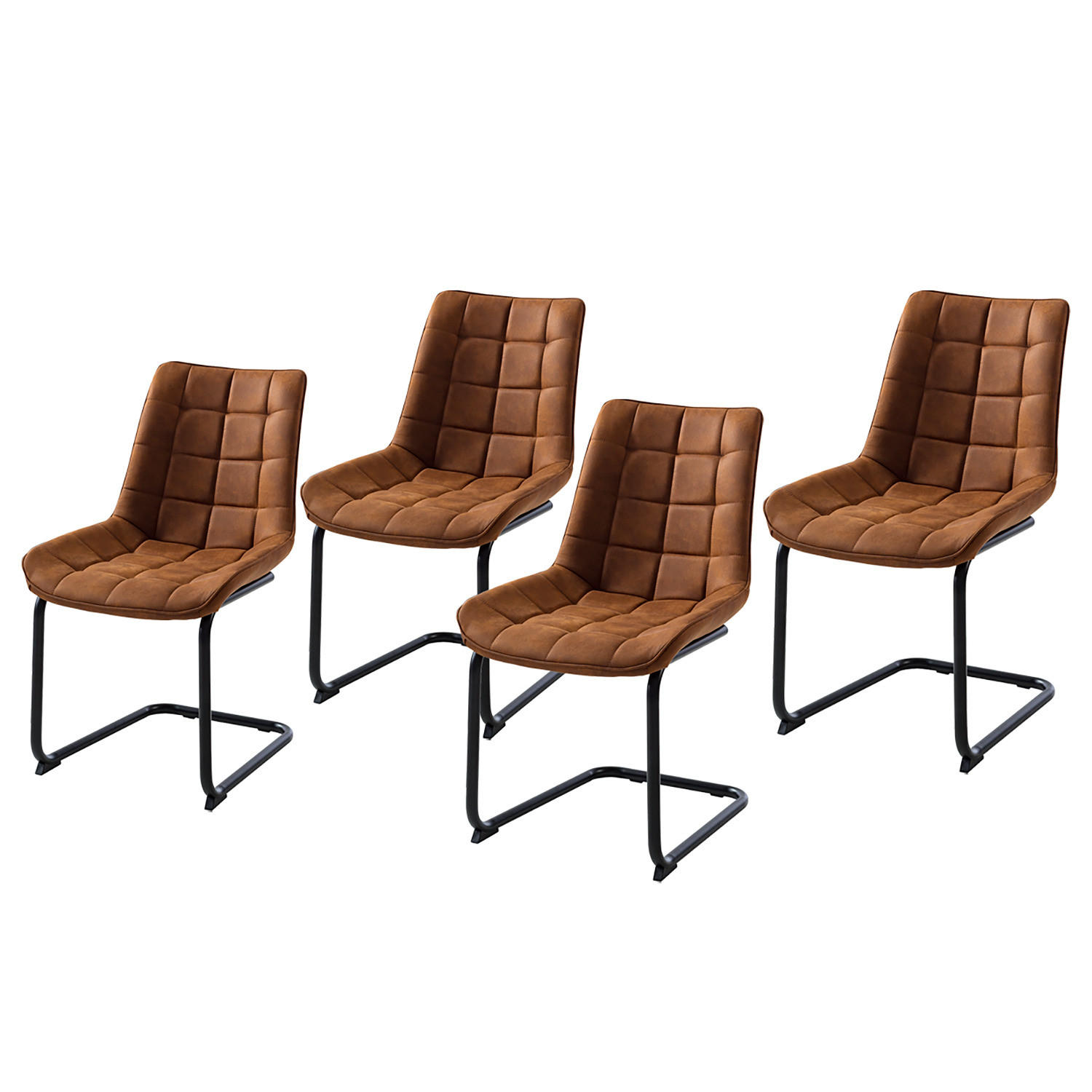 FREISCHWINGER - Metall / Textil - Cognac, Textil/Metall (51/87/60cm) - home24