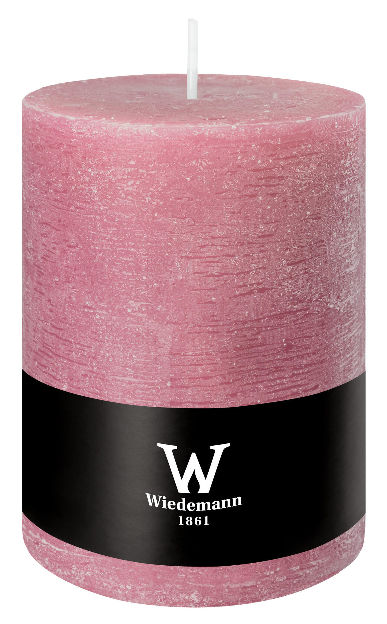 STUMPENKERZE Rustik Marble Style Altrosa 140 x Ø 100 mm, 1 Stück - Altrosa, Paraffin (10/14cm) - Wiedemann Kerzen