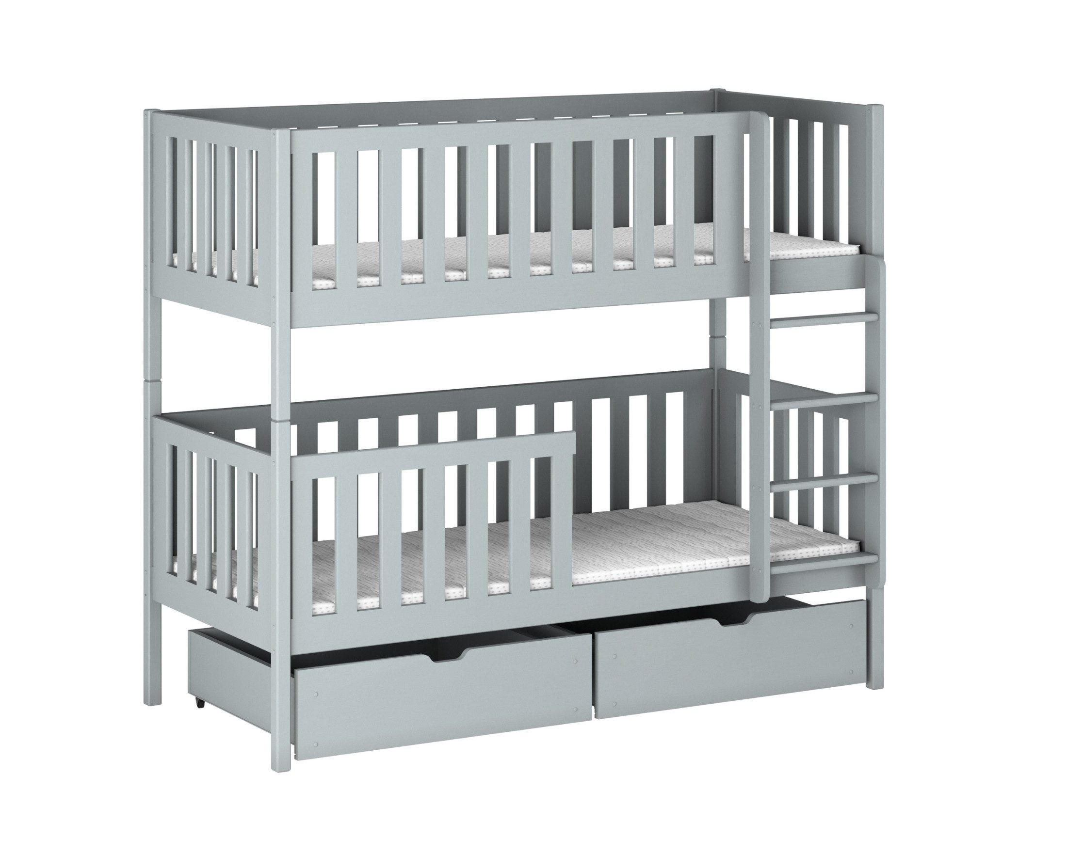 ETAGENBETT MANUEL 90X200 GRAU - Grau, Holz (90/200cm) - Deine Möbel 24