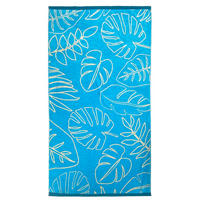 STRANDTUCH Velours-Jacquard Kentia 100x175 470 g/m2 blau - Blau, Textil (100/175cm) - LE COMPTOIR DE LA PLAGE