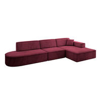 ECKSOFA Ottomane Rechts IREA-L2-v4 - 318x165x72,5 cm Bordeauxrot - Bordeaux, Holzwerkstoff/Textil (318/165cm) - ALTDECOR