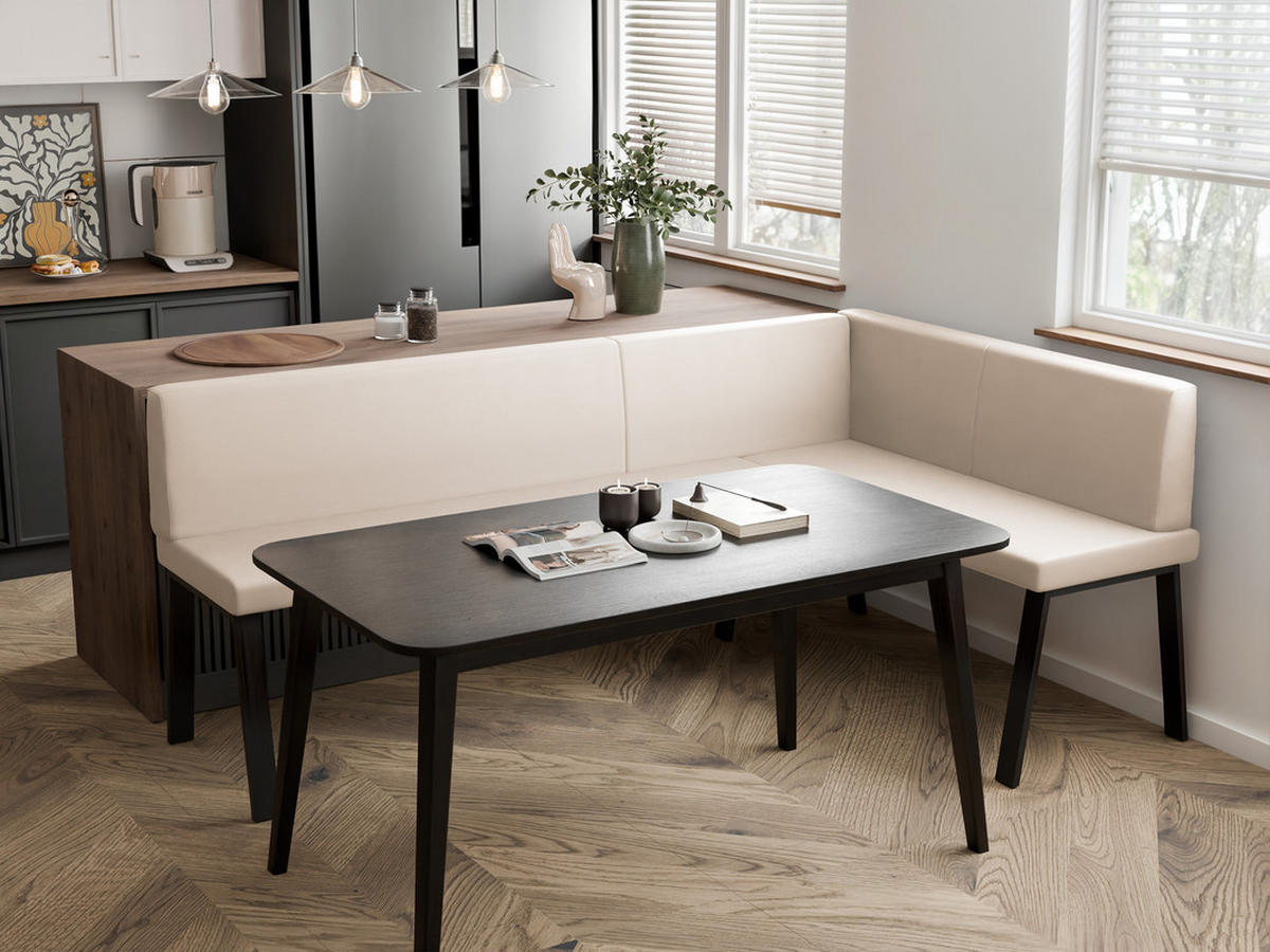 ECKBANK rechts MONO Y Kunstleder glatt, 128/168 cm Beige - Beige, Kunststoff/Textil (128/168cm) - Idohome