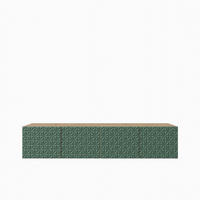 LOWBOARD ROVA 200/41/40 cm, Hängender TV-Schrank Eiche Artisan / Grün - Eiche Artisan/Grün, Holzwerkstoff (200/41/40cm) - MASSENO