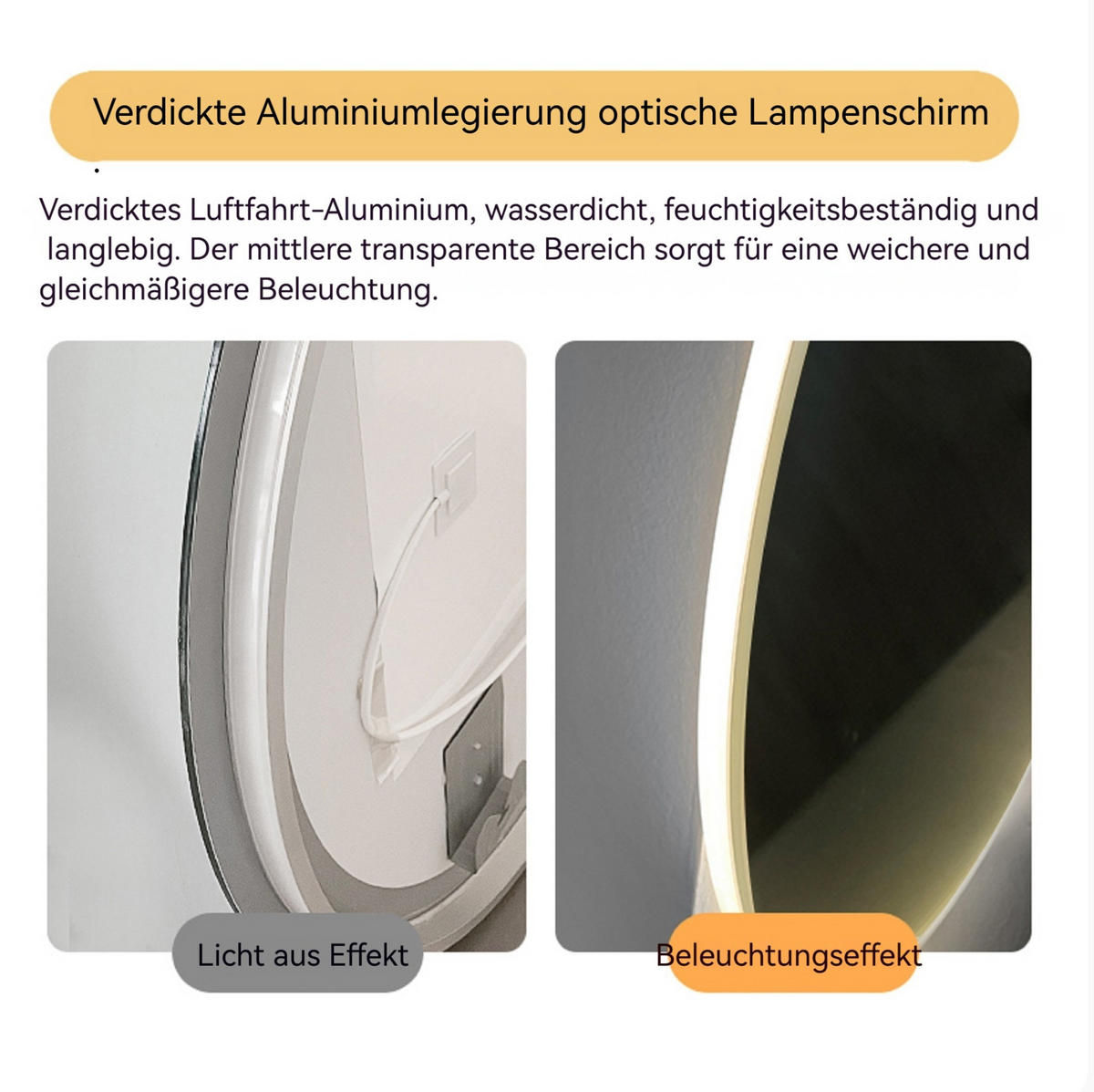 WANDSPIEGEL 60/3/90 cm silber aus Glas/Metall mit LED und Touch - Silberfarben, Holzwerkstoff (3/90/60cm) - OKWISH