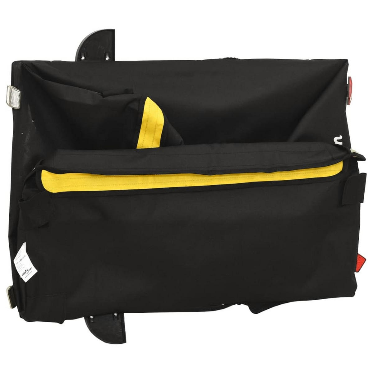 FAHRRADANHÄNGER Schwarz Und Gelb 45 Kg Eisen - Gelb, Metall (62.5/52/124cm) - vidaXL