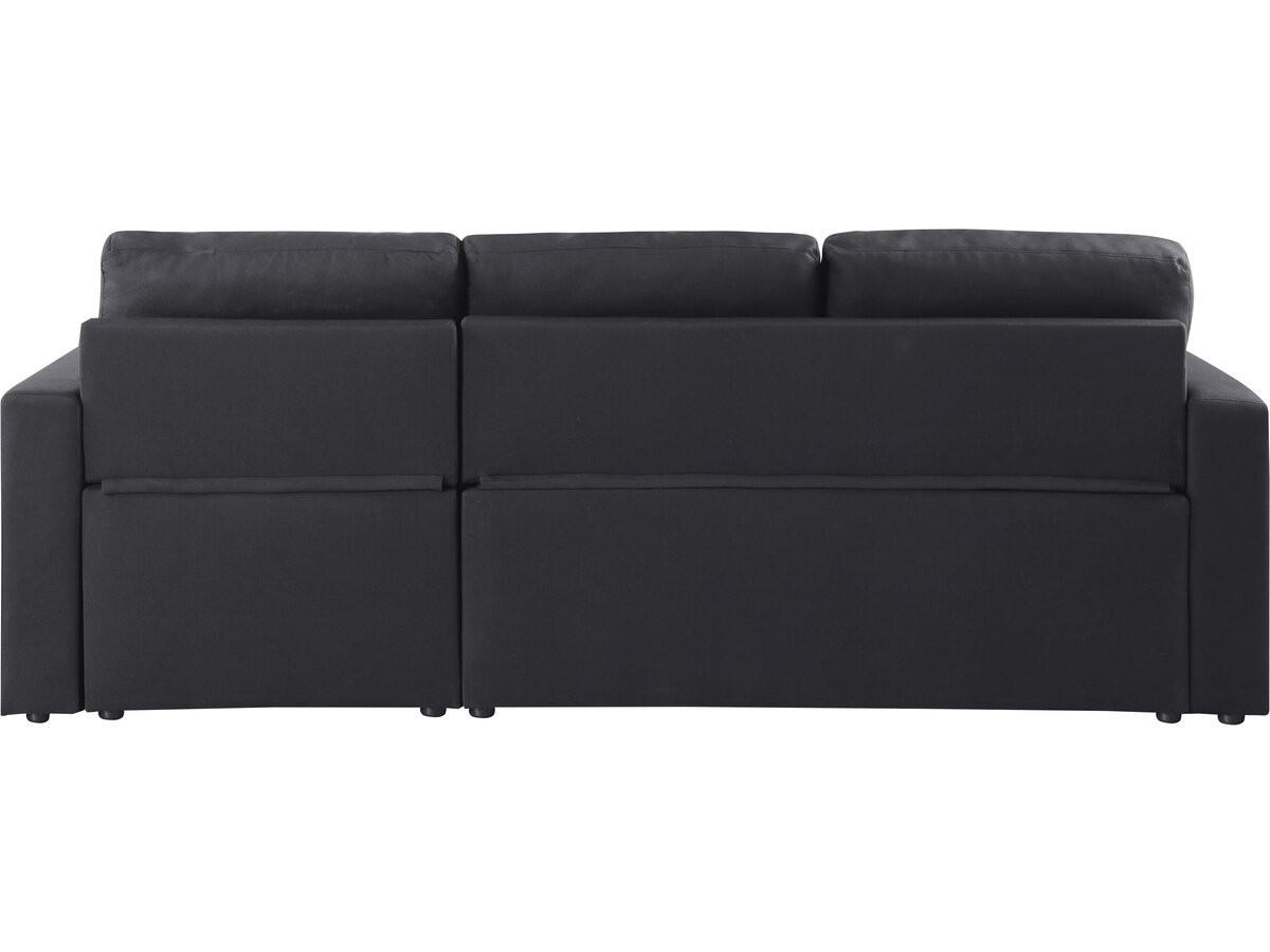 ECKSCHLAFSOFA Alain Schwarz - Schwarz, Textil (221/145cm) - Habitat Garten