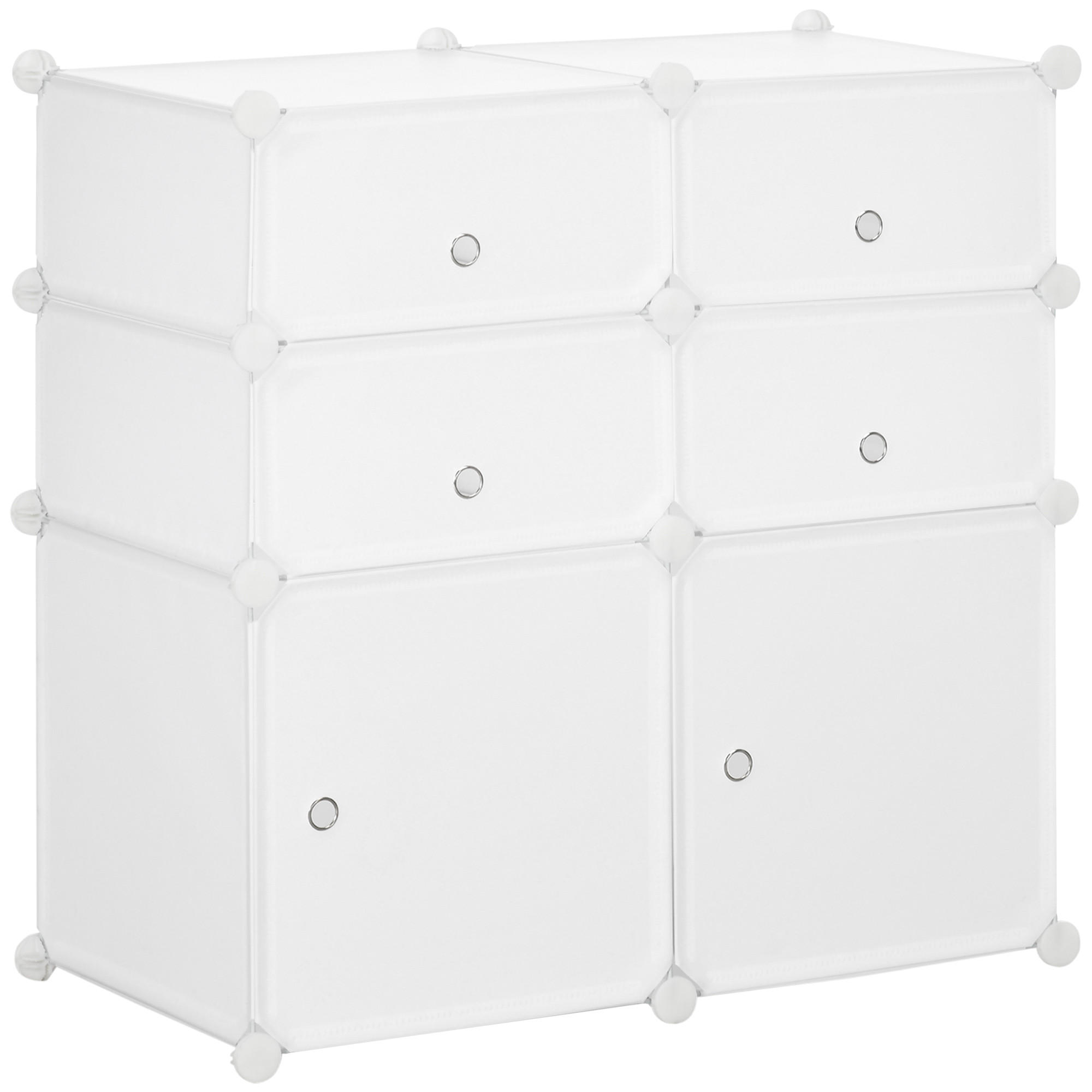 SCHUHSCHRANK Weiß 75/37/73 cm - Weiß, Kunststoff (75/73/37cm) - PANGIVO