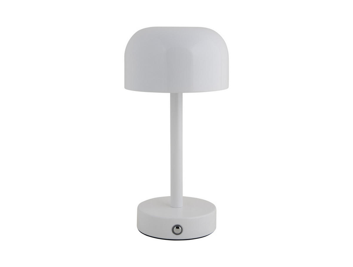 TISCHLAMPE James LED 12.5/12.5/24.5 cm - Weiß, Metall (12.5/12.5/24.5cm) - Leitmotiv