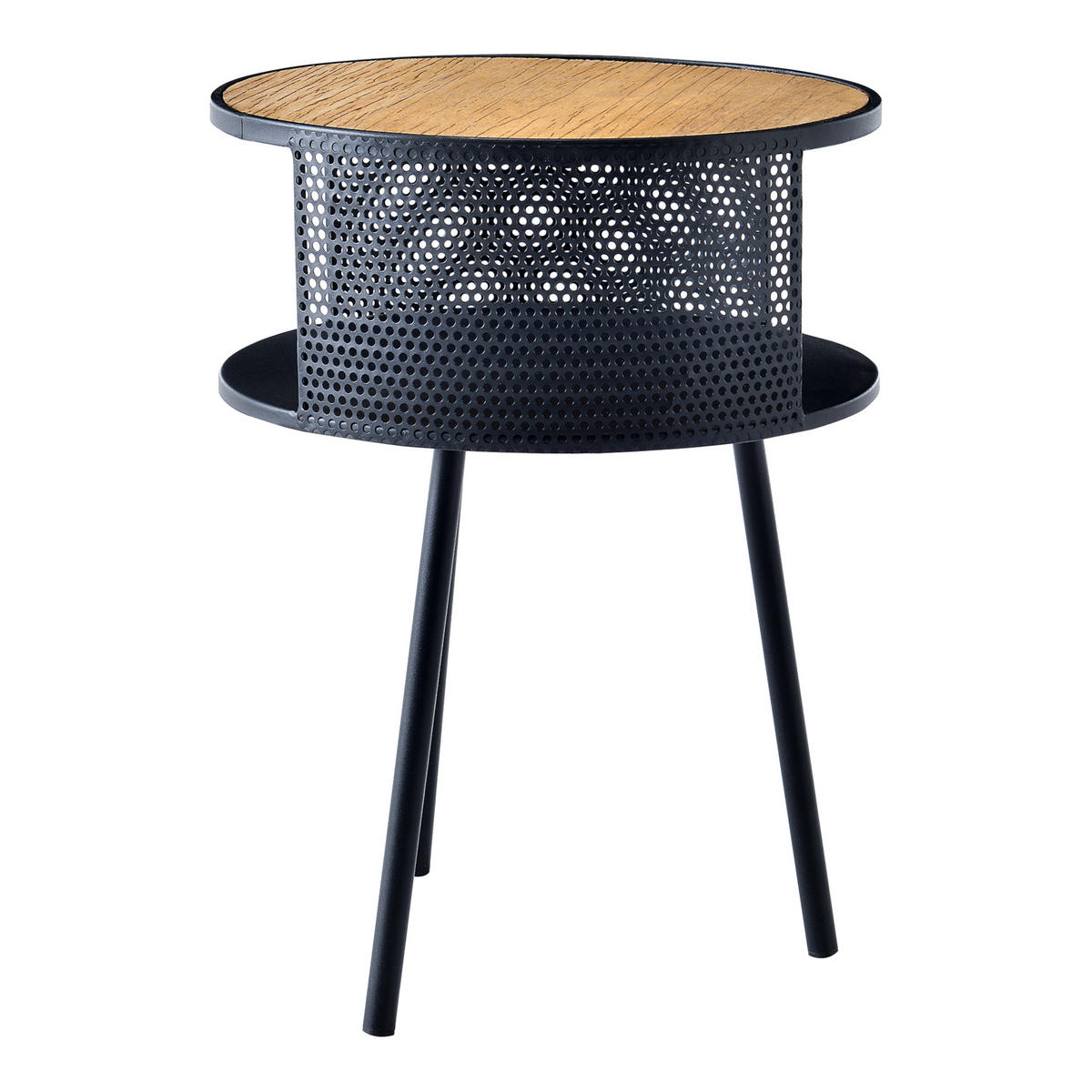 BEISTELLTISCH Bjørnsund 34/34/45 - Schwarz, Holzwerkstoff (34/34/45cm) - [en.casa]