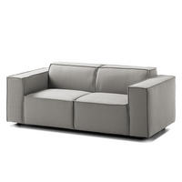 2-SITZER SOFA - Graubraun, Textil (189/70/96cm) - home24