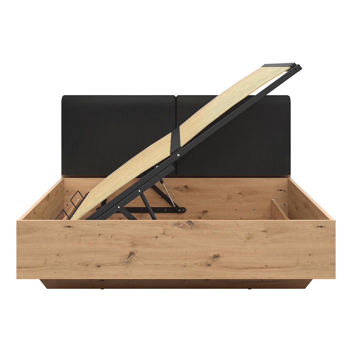 BOXBETT 160/200 Mao Holz in Eichenoptik - Braun, Holzwerkstoff (160/200cm) - Petits-meubles