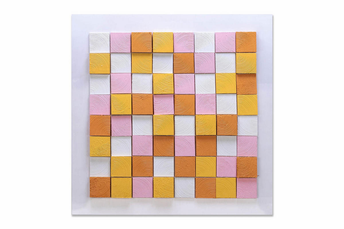 HOLZBILD Bunt 80/80 cm - Multicolor, Holz (5.57/80cm) - KUNSTLOFT