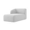 SOFAELEMENT Links Bouclé Stoff Grau - Silberfarben/Schwarz, Holzwerkstoff/Kunststoff (91/75/166cm) - Makamii