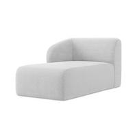 SOFAELEMENT Links Bouclé Stoff Grau - Silberfarben/Schwarz, Holzwerkstoff/Kunststoff (91/75/166cm) - Makamii