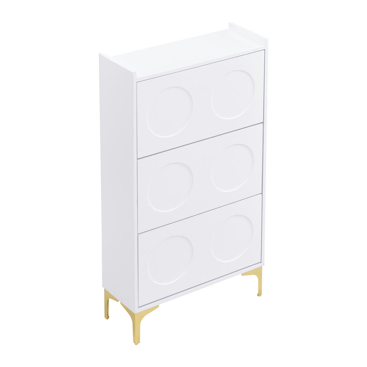 SCHUHSCHRANK Weiß 63/24/120 cm - Weiß, Holzwerkstoff (63/120/24cm) - PANGIVO
