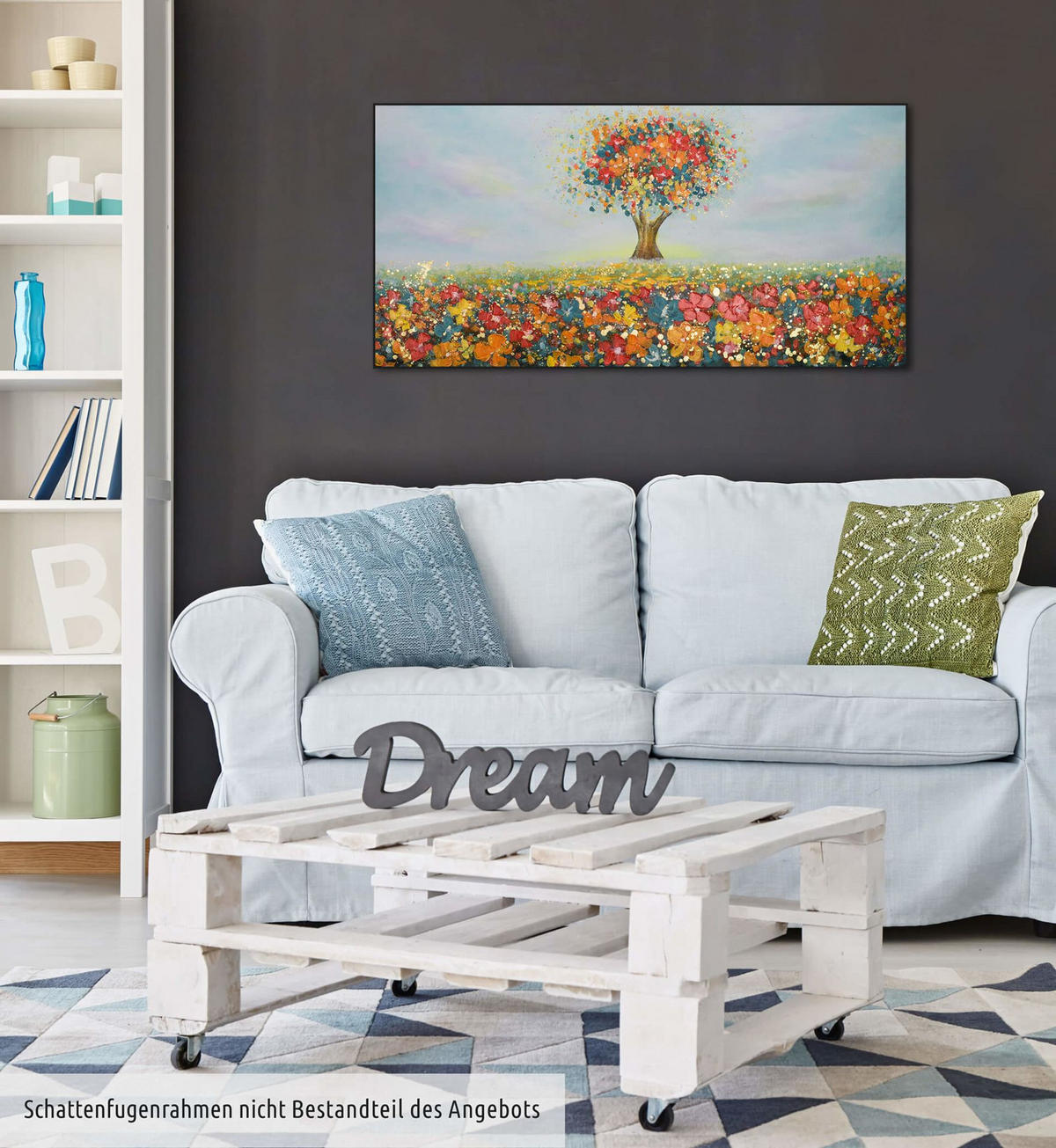 RUČNO SLIKANA AKRILNA SLIKA, 120/60 CM - višebojno, tekstil/drvo (120/60cm) - KUNSTLOFT