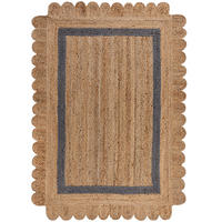 TEPPICH Jute Handarbeit-Design, naturfarben GRACE, Braun-Grau 160x230 cm - Braun, Naturmaterialien (160/230cm) - KADIMA DESIGN