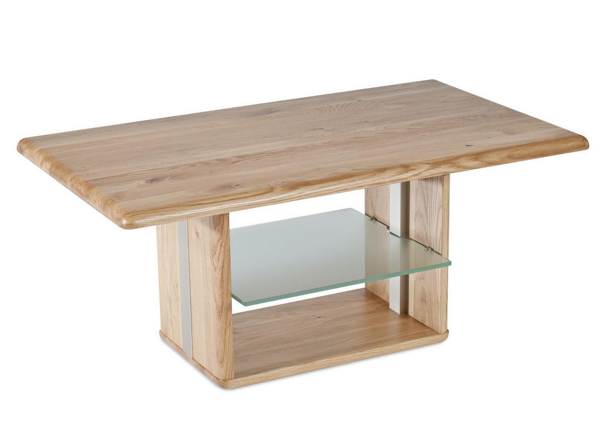 FUNKTIONSTISCH Cal höhenverstellbar 110 x 65 x 50-69 Couchtisch Massivholz Wildeiche - Braun, Holz (110/65/50cm) - 58aufmkessel