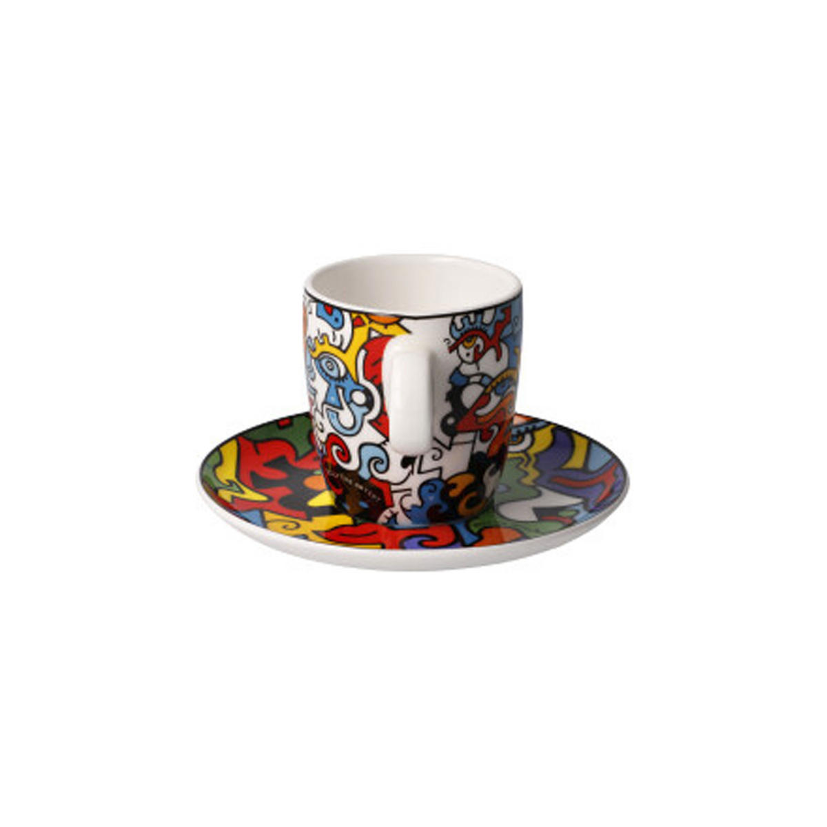 ESPRESSOTASSE Billy the Artist Evolution of Love I, Fine Bone China, Bunt, 100 ml - Multicolor, Keramik (0.1L) - Goebel