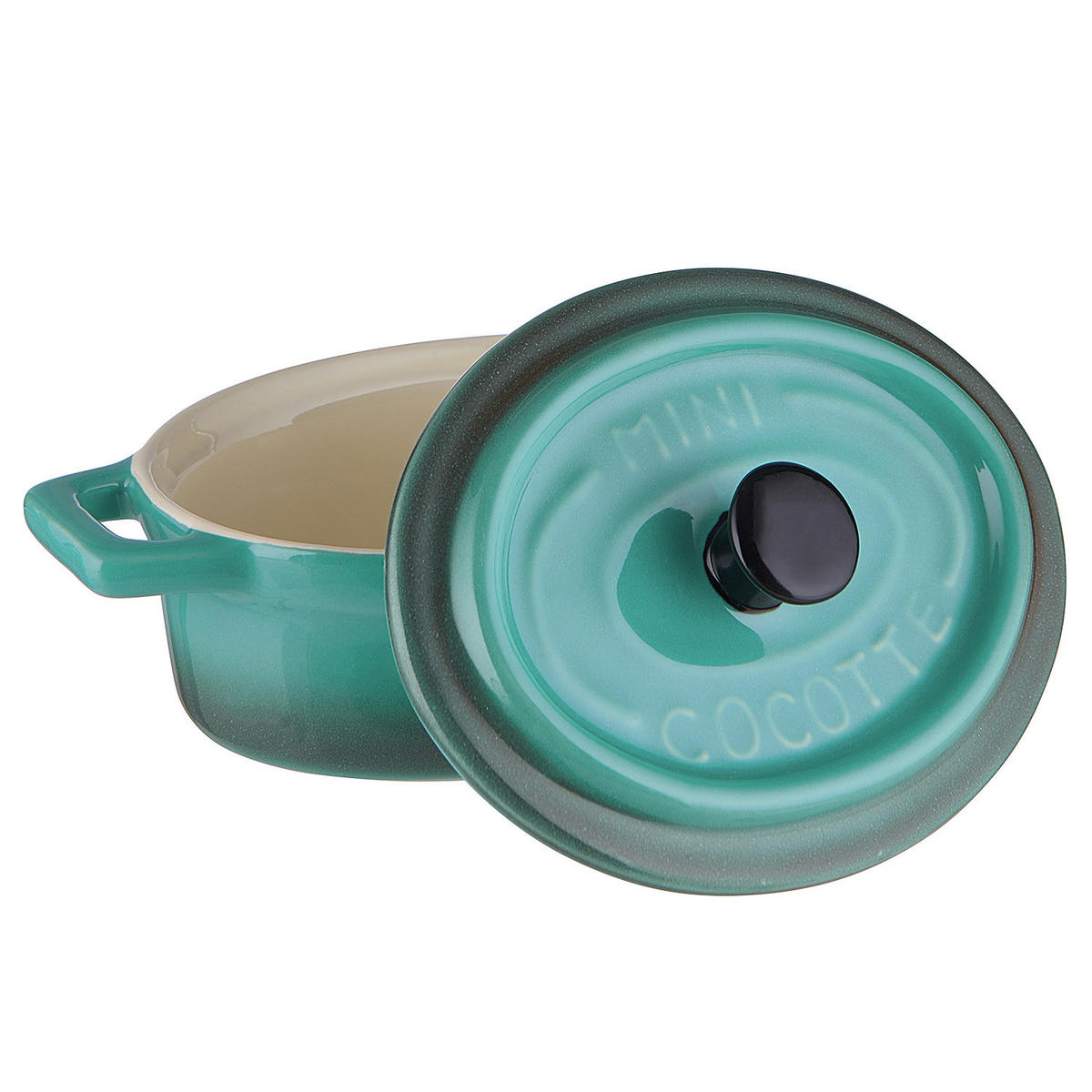 MINI-AUFLAUFFORM (4er Set) C'est Si Bon - Petrol, Stein (14/9/7cm) - Butlers