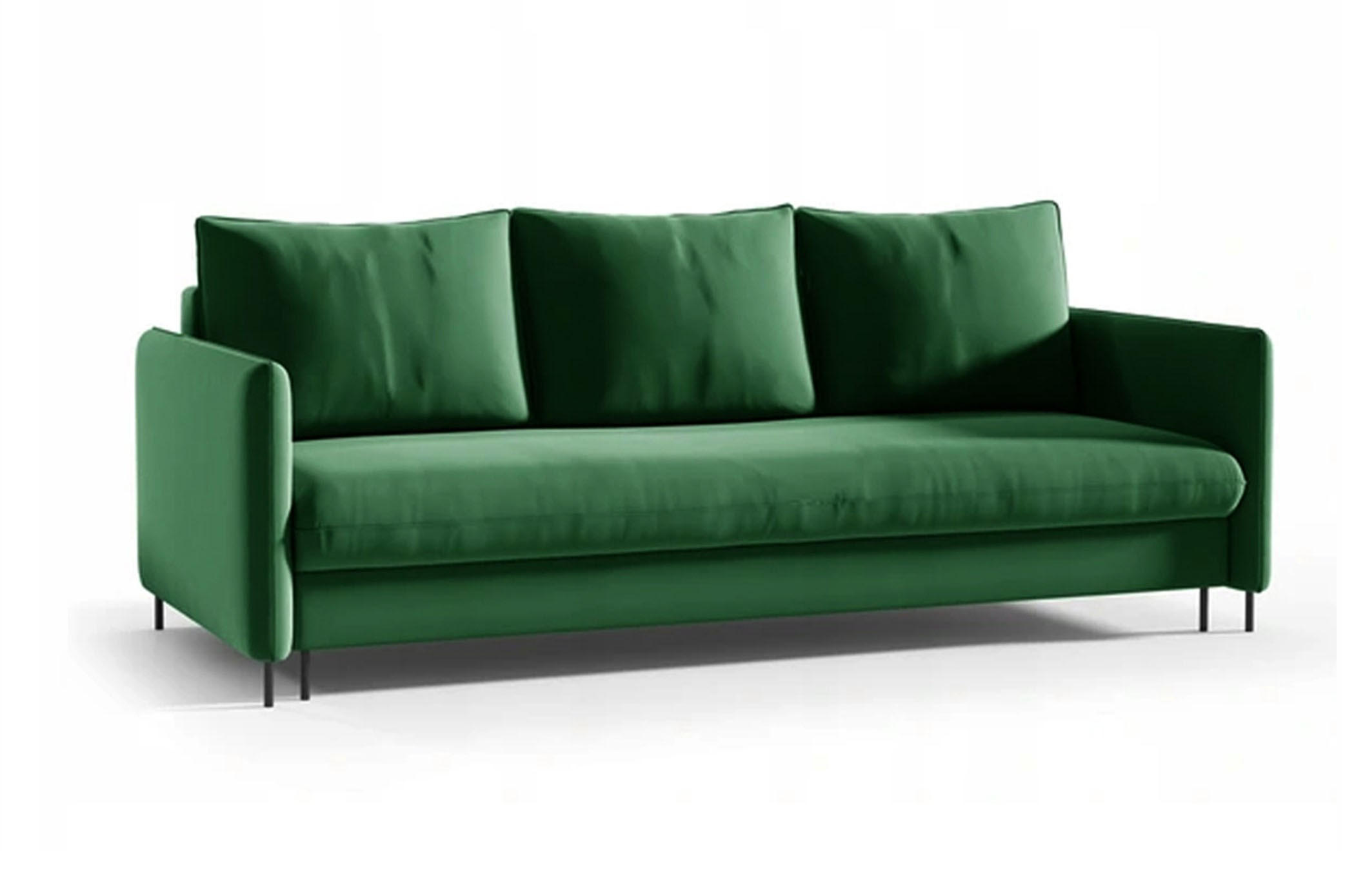 SCHLAFSOFA Belis in Grün - Grün, Holzwerkstoff/Textil (216/95/100cm) - Bettso