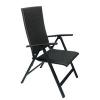 KLAPPSESSEL Sessel Gartensessel Sessel Palma Graphit - Graphitfarben, Metall (60/110/78cm) - Sedex