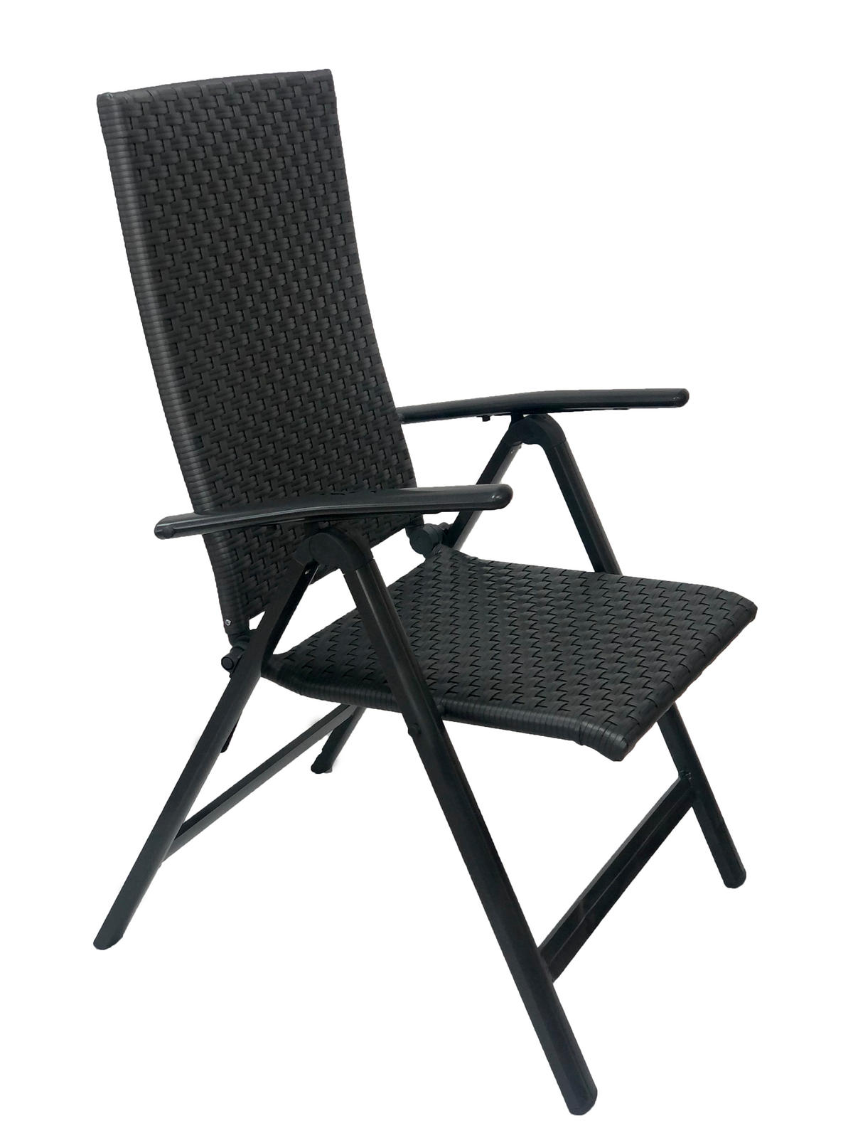 KLAPPSESSEL Sessel Gartensessel Sessel Palma Graphit - Graphitfarben, Metall (60/110/78cm) - Sedex