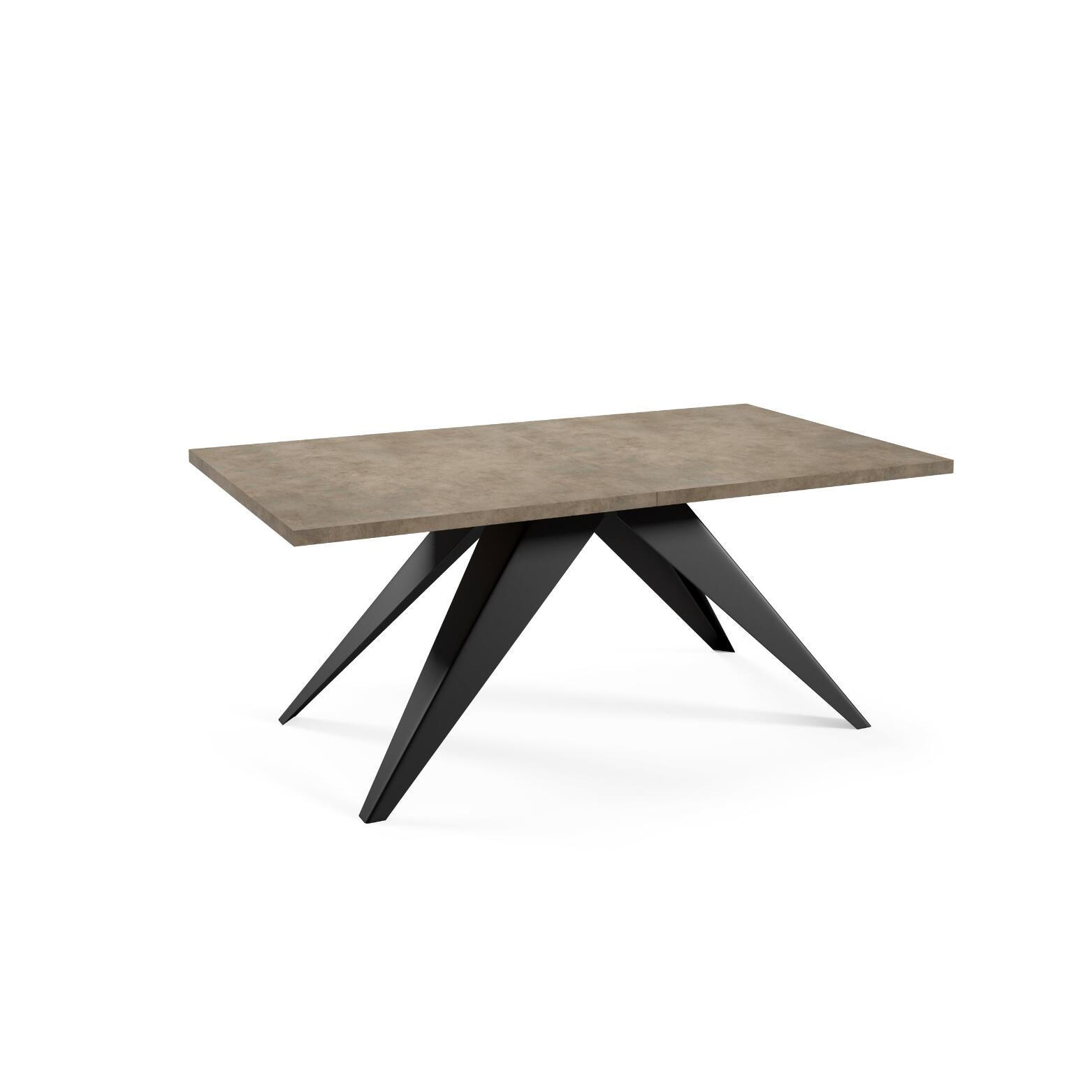 ESSTISCH VENTO Grau, Schwarz 80x240x76 cm - Schwarz/Grau, Holzwerkstoff (240/80/76cm) - FURNLUX