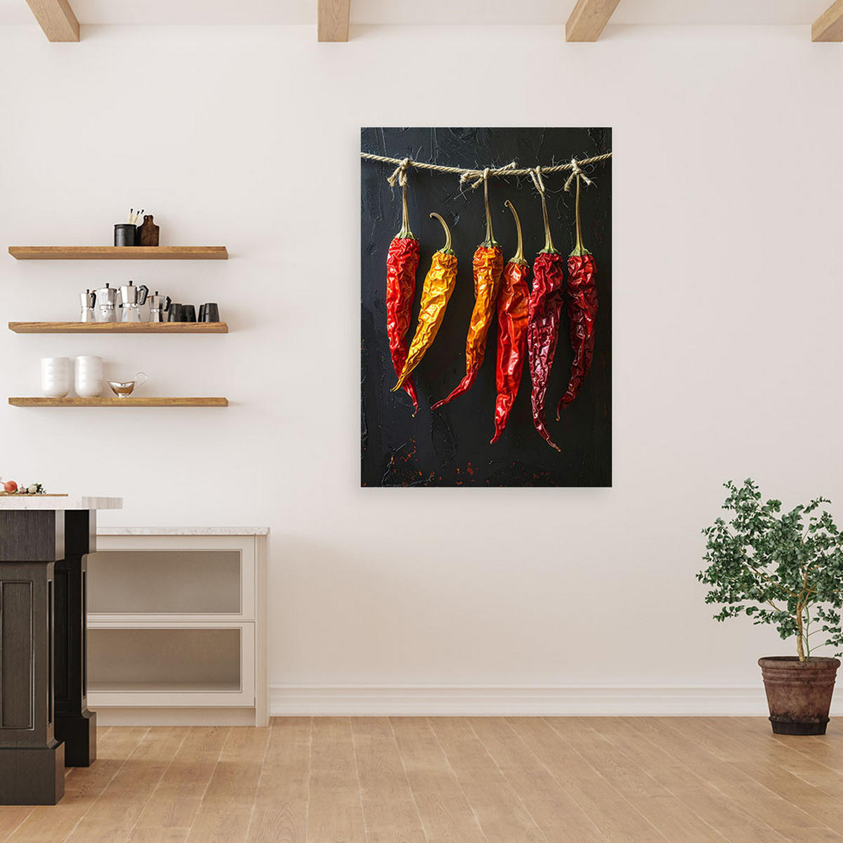 LEINWANDBILD Essen & Trinken 40x60cm - Rot, Textil (40/60cm) - Feeby