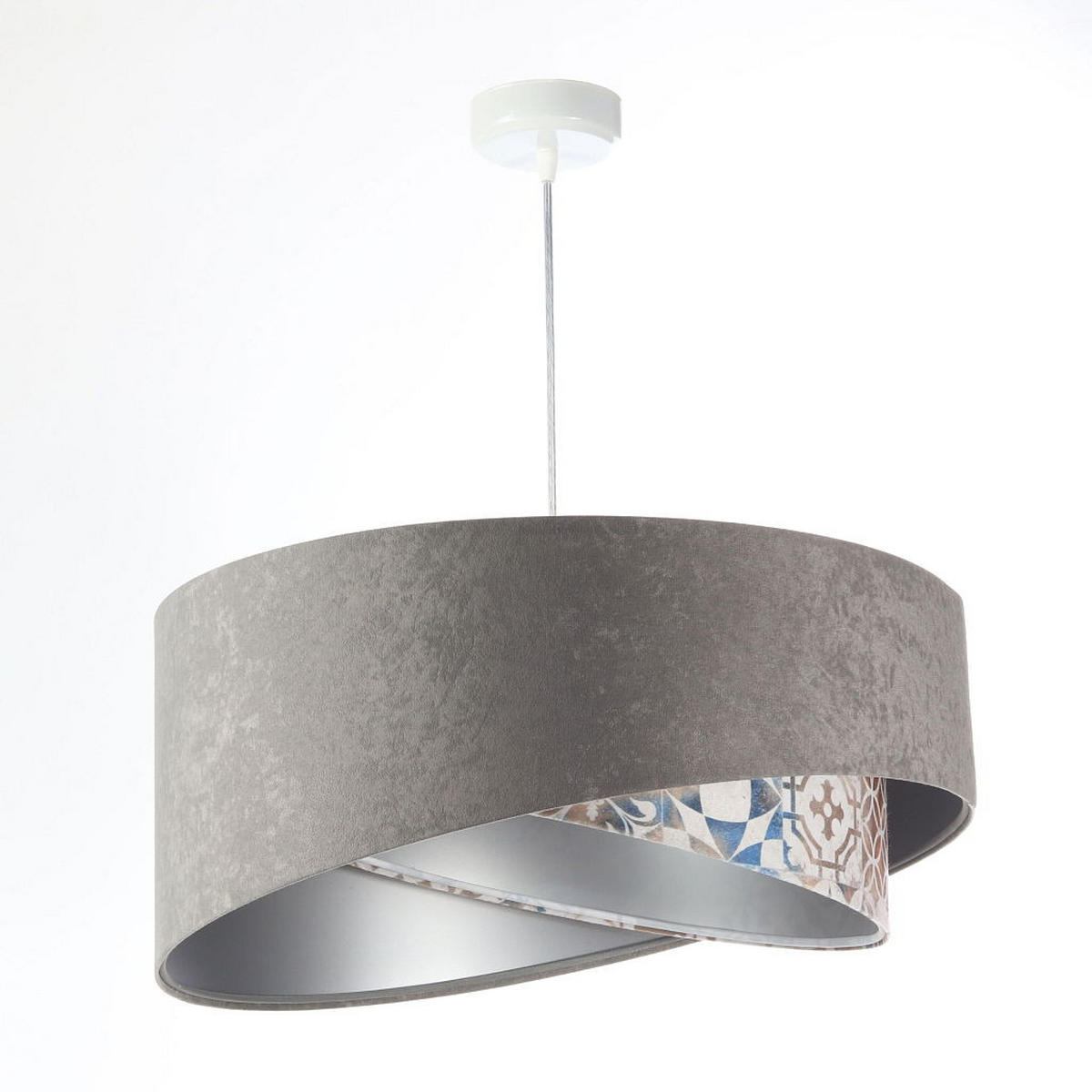HÄNGELEUCHTE Grau 50/23 cm - Beige, Kunststoff (50/1/23cm) - ONZENO