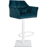 BARHOCKER Samt Grün - Weiß/Grün, Textil/Metall (64/88/45cm) - CLP