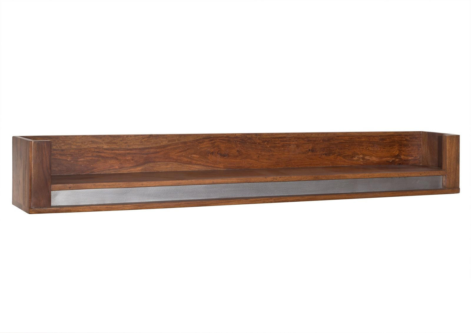 WANDBOARD Sheesham 150x22x20 noble unique lackiert SYDNEY #109 - Braun, Holz (150/20/22cm) - Massivmoebel24