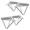 REGALHALTERUNG 2er Set 160mm Grau - Grau, Metall (15.5/17/16cm) - ML-DESIGN