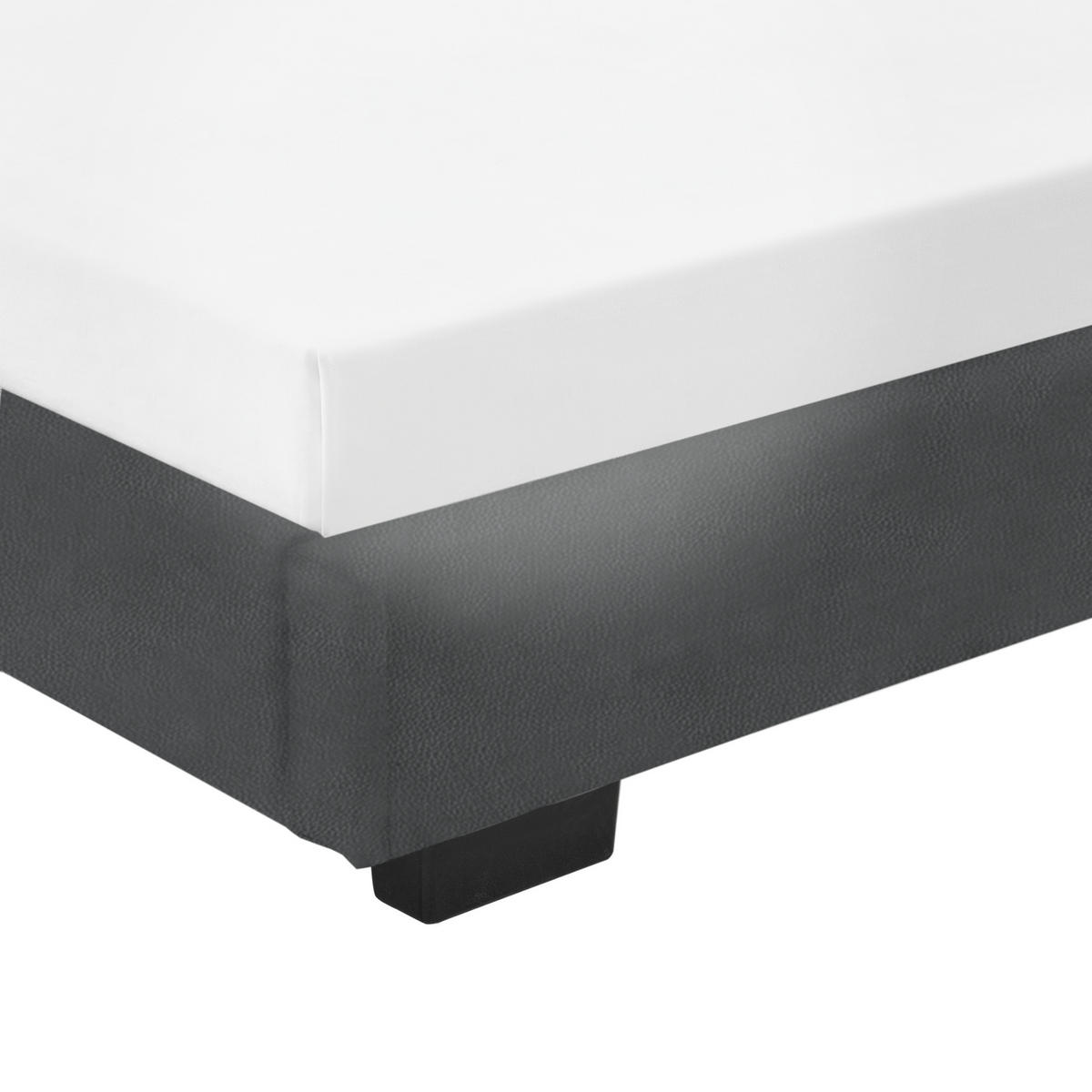 POLSTERBETT Masari - Schwarz, Textil (90/200cm) - Corium