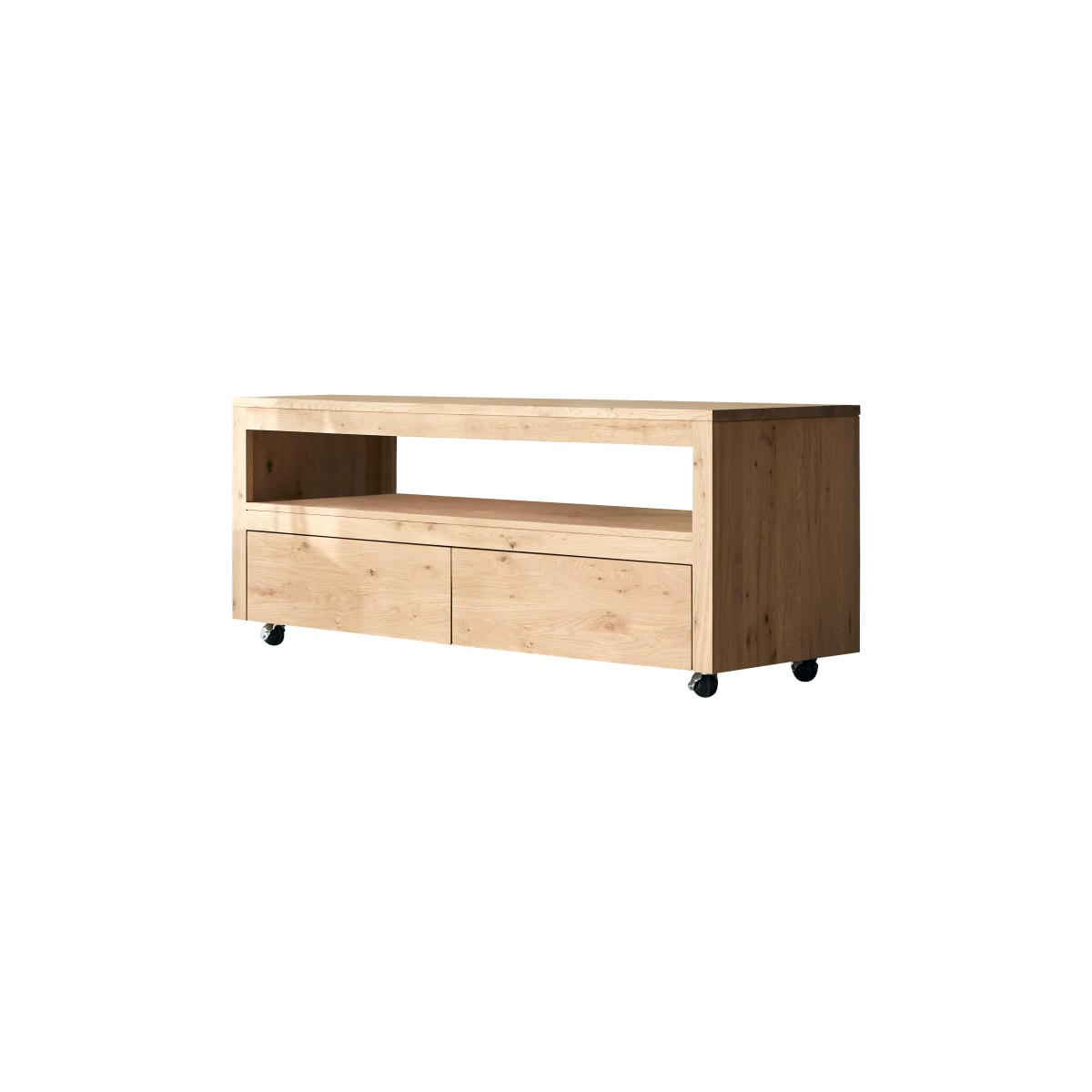 TV-SCHRANK Anoa Natur aus Eiche - Naturfarben, Holz (140/55/45cm) - Tikamoon