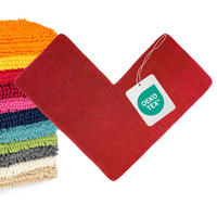 ECKBADEMATTE PARIS - Rot, Textil (100/100cm) - WohnDirect