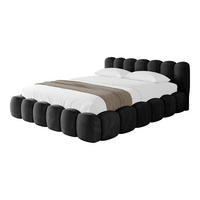 POLSTERBETT mit Bettkasten und Lattenrost, Boxbett ohne Matratze - SENA-v1 120x200 Schwarz - Schwarz, Holzwerkstoff/Textil (120/200cm) - ALTDECOR