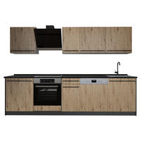 KÜCHENZEILE R-Line, Artisan-Eiche/Anthrazit, 280 cm Arbeitsplatte Anthrazit - Anthrazit/Eiche Artisan, Holzwerkstoff (280/206.8/60cm) - Vicco