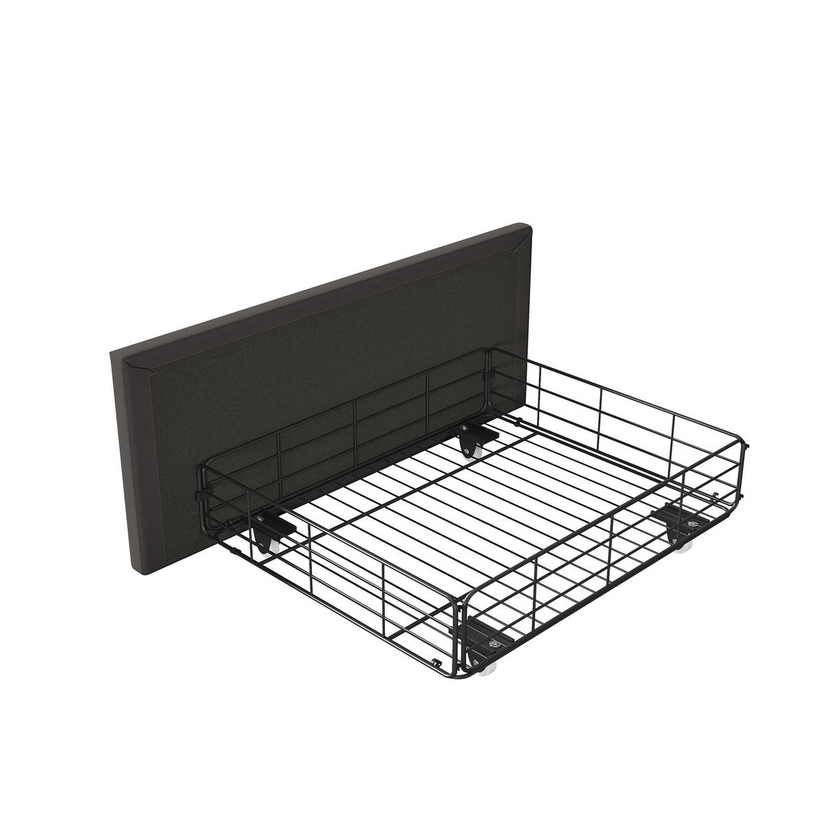POLSTERBETT 140x200 cm Creme-Grau PU Bett mit LED Lichtleiste & 4 Schubladen - Grau, Leder (140/200cm) - CASIVA