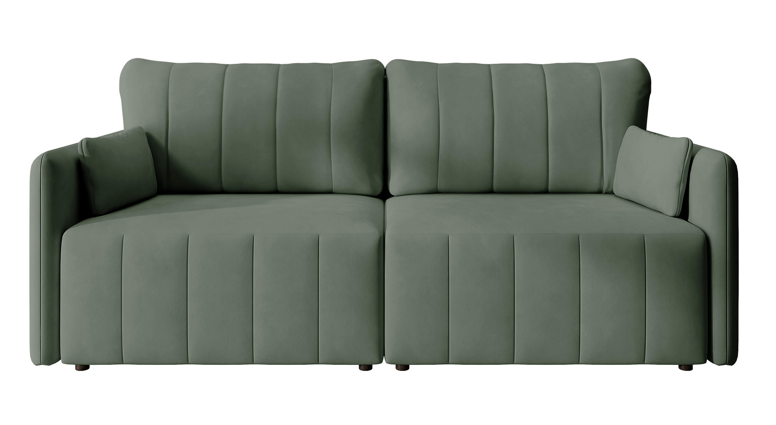 SCHLAFSOFA Pierra Hellgrün hydrophober Samt - Schwarz/Grün, Kunststoff/Textil (215/100/112cm) - Selsey