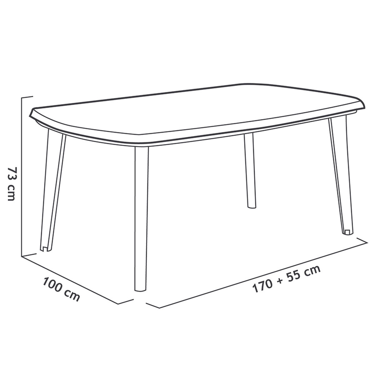 ESSGRUPPE Milano Diningset 7-teilig anthrazit inkl. Klappstühle - Anthrazit, Textil - Shaf