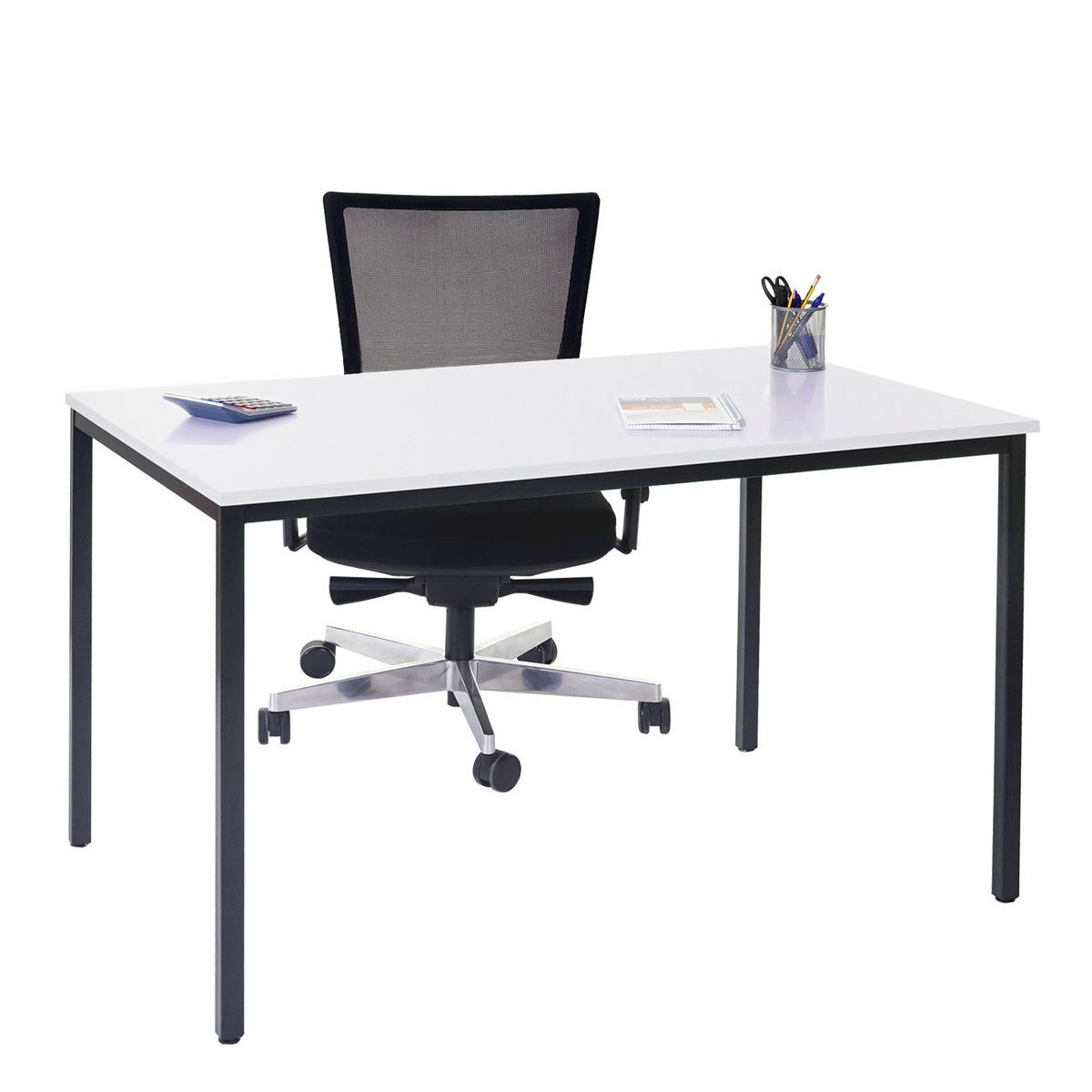 SCHREIBTISCH PETRILA eckig Weiß - Weiß, Holzwerkstoff (80/120/75cm) - MCW