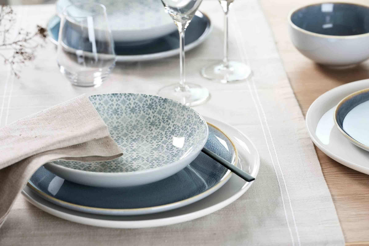 SUPPENTELLER Porto grau ø 21,5 cm 6er Set - Grau, Keramik (21.5cm) - Ritzenhoff Breker