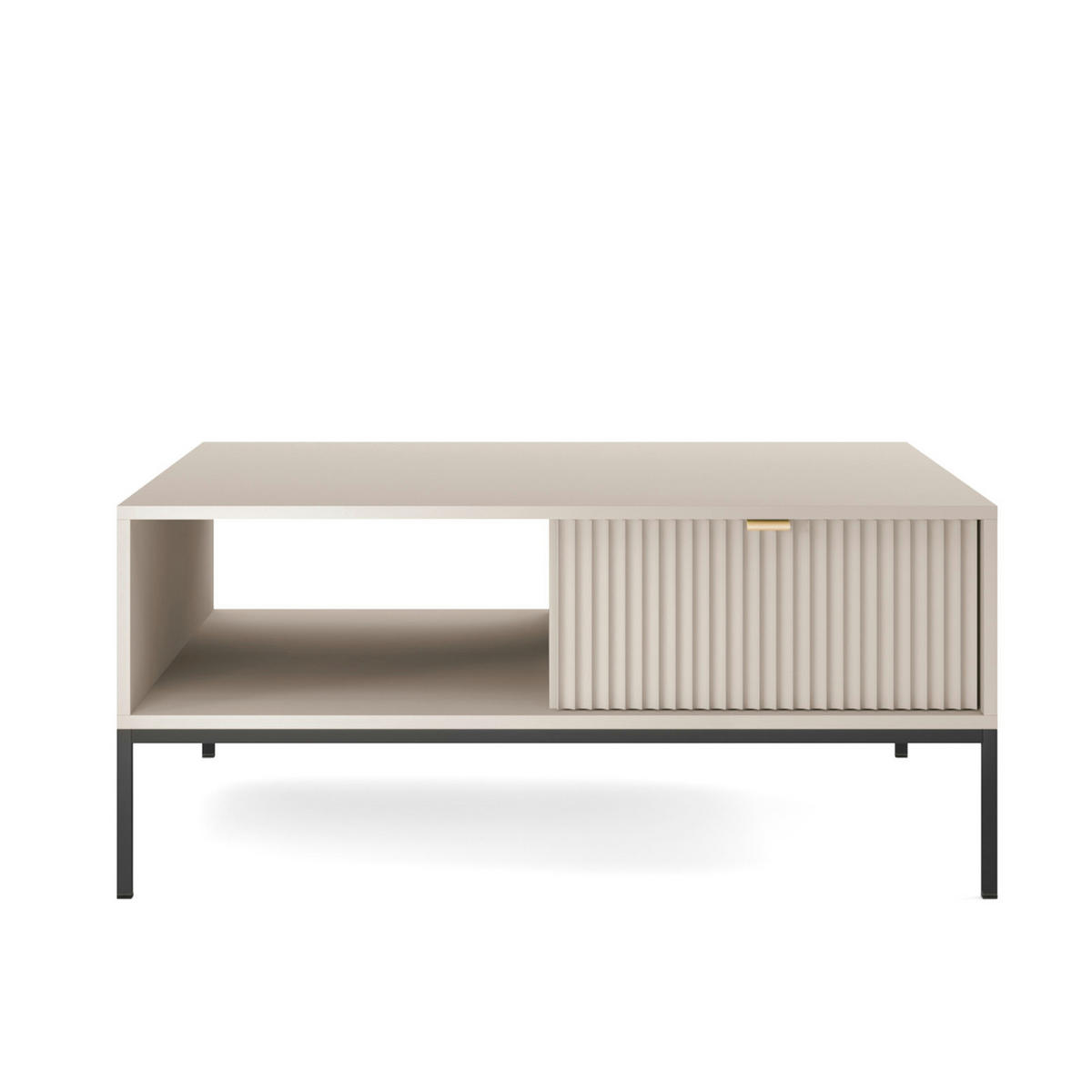 COUCHTISCH NANAIMO STO1-2S Profilierte Fronten, Kaschmir - Kaschmir, Holzwerkstoff/Kunststoff (68/104/48cm) - Komodee