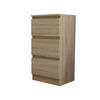 KOMMODE ALLEGRA 40/72/33 cm mit 3 Schubladen Sonoma Eiche - Sonoma Eiche, Holzwerkstoff (40/72/33cm) - MASSENO