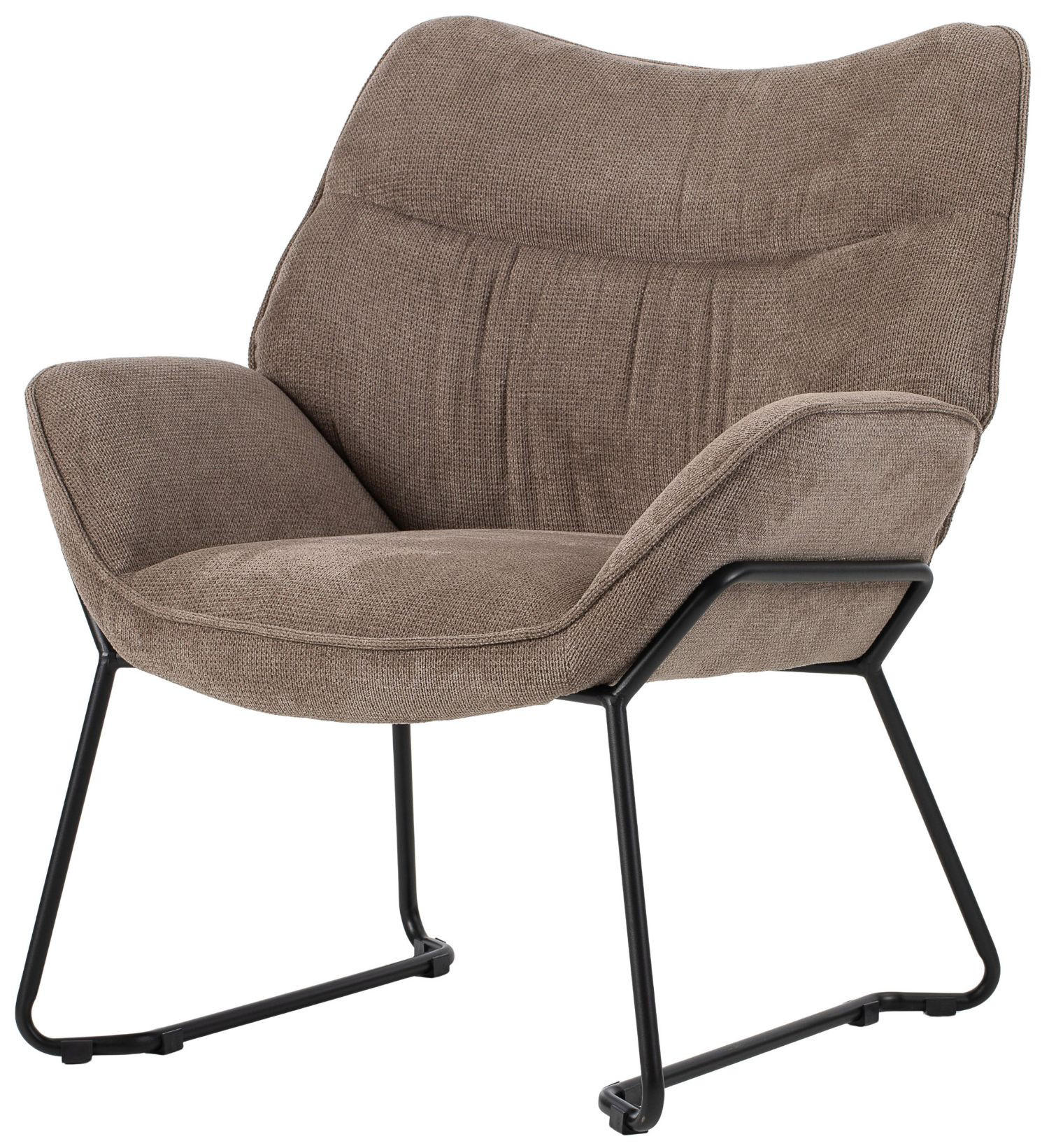 SESSEL Aliano - braun - Schwarz/Braun, Textil/Metall (67/76/73cm) - bene living