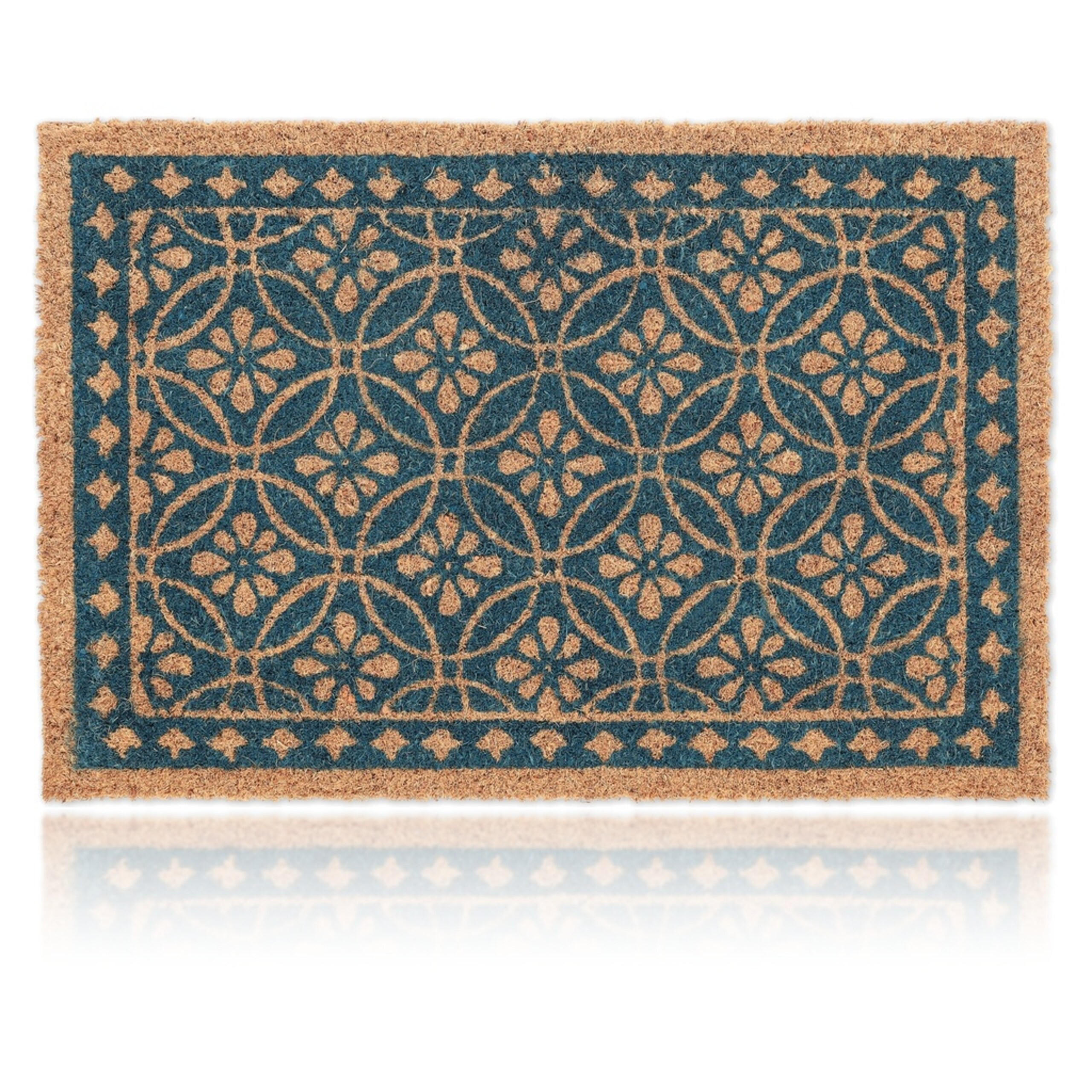 ROHOŽKA Modrá kokos 60x40 cm - různobarevná, textil/plast (60/40cm) - Relaxdays