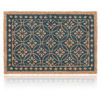 FUSSMATTE Blau Kokos 60x40 cm - Multicolor, Kunststoff/Textil (60/40cm) - Relaxdays