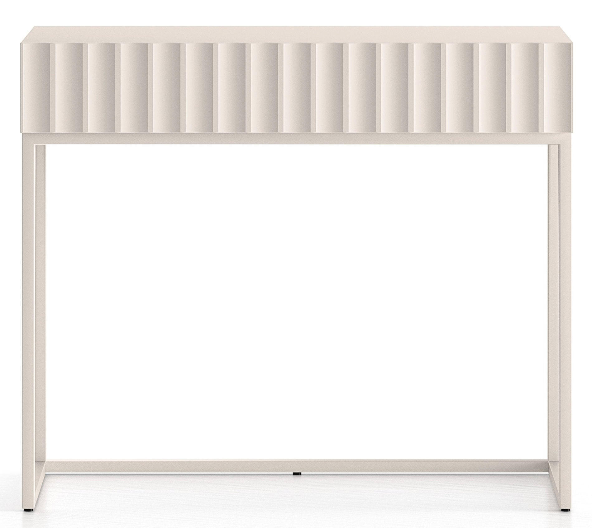 SCHMINKTISCH Derriva Hellbeige 91 cm - Ecru/Beige, Holzwerkstoff/Metall (40/91.6/78.1cm) - Selsey