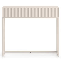 SCHMINKTISCH Derriva Hellbeige 91 cm - Ecru/Beige, Holzwerkstoff/Metall (40/91.6/78.1cm) - Selsey